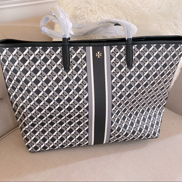 NEW Tory Burch Geo Logo Tote bag - Picture 3 of 9